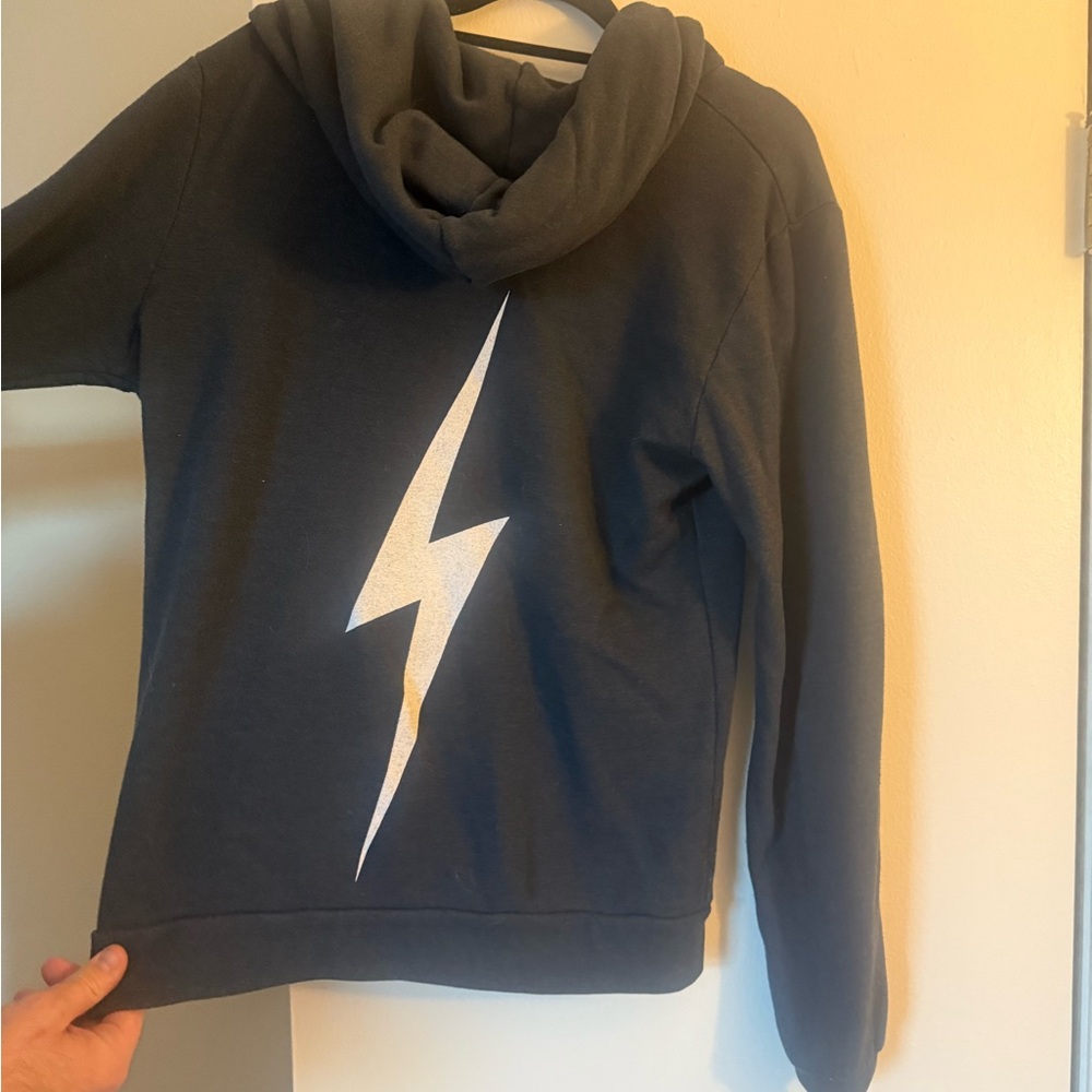 Aviator nation Gray Hoodie with Lightning Bolt